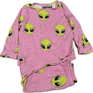 18-24 Velveteen Alien Long Sleeve Pajamas
